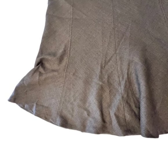 NWT Worthington Women's Maxi Skirt Brown Size 18 A-Line Lined High Waist Ruffled - Picture 7 of 11